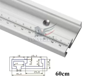 Thanh ray trượt bàn cưa 80 cm in thước đo